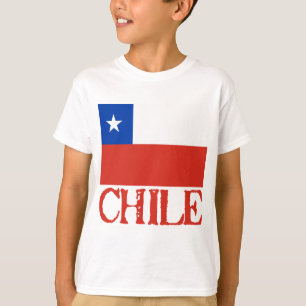 Flagge des Chilen mit den NamensChile-T-Shirts, T-Shirt