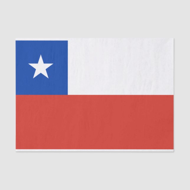 Flagge des Chilen Seidenpapier (Vorderseite)