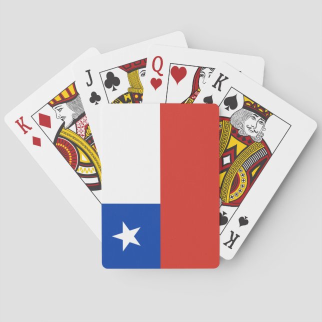 Flagge des Chilen Spielkarten (Rückseite)