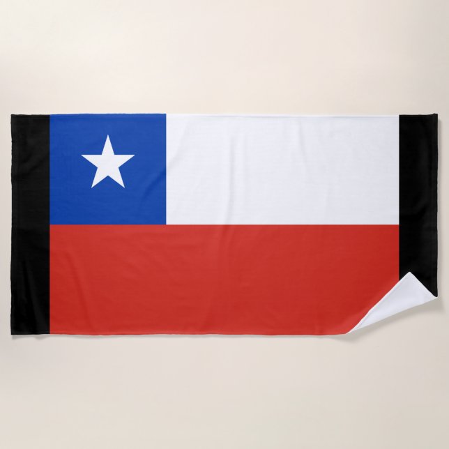 Flagge des Chilen Strandtuch (Vorderseite)