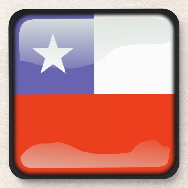 Flagge des Chilen Untersetzer (Vorderseite)