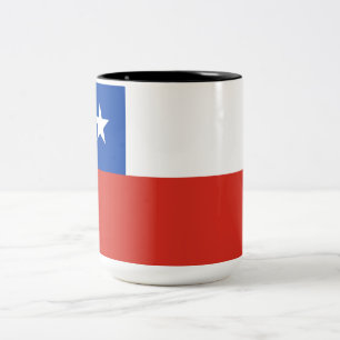 Flagge des Chilen Zweifarbige Tasse