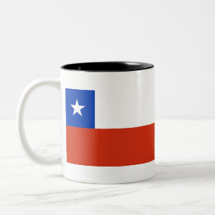 Flagge des Chilen Zweifarbige Tasse