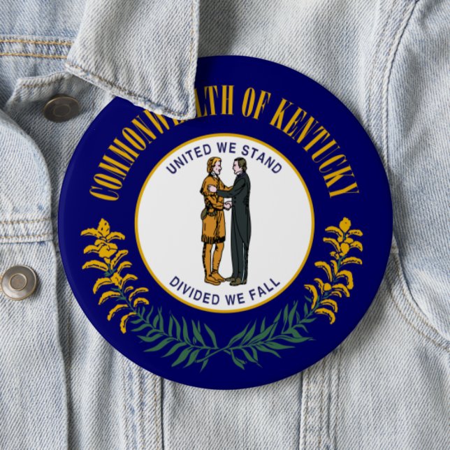 Flagge des Commonwealth Kentucky Bluegrass Button (Beispiel)