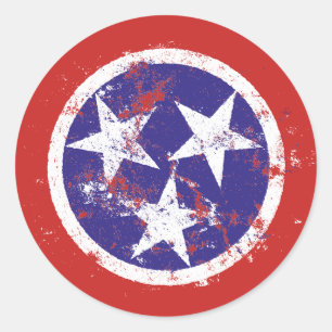 Flagge Des Distressed State Tennessee Aufkleber