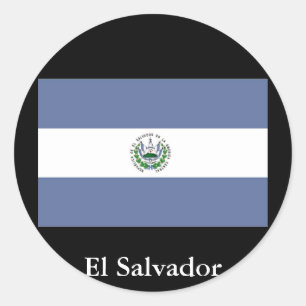 Flagge des El Salvador-Sticker Runder Aufkleber