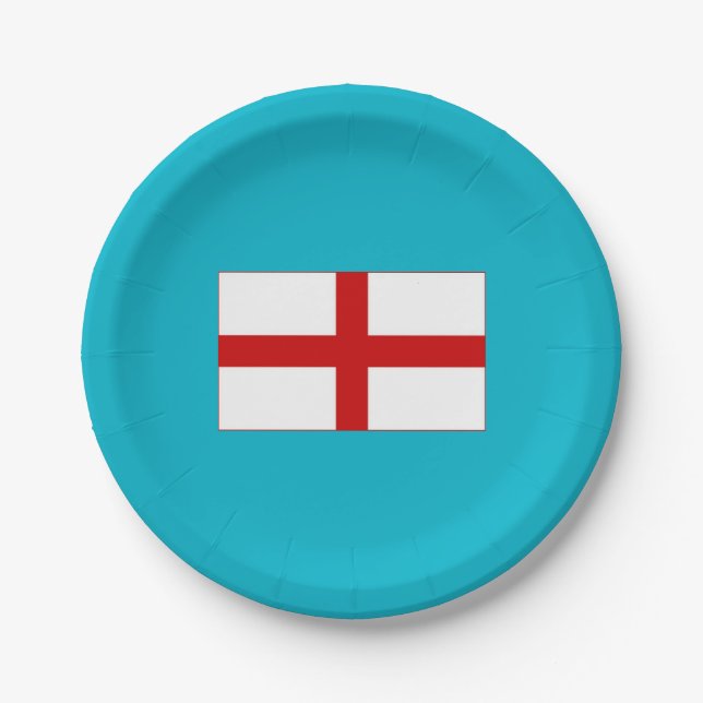 Flagge des englischen Papiers Teller (Vorderseite)