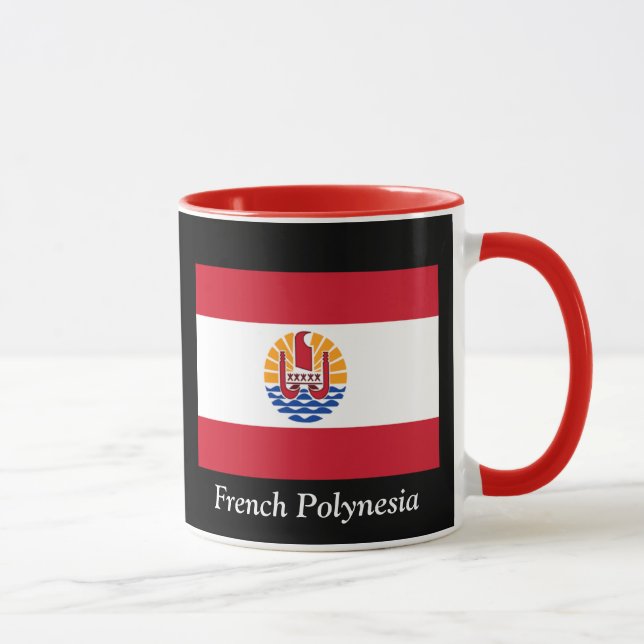 Flagge des Französisch-Polynesiens Tasse (Rechts)