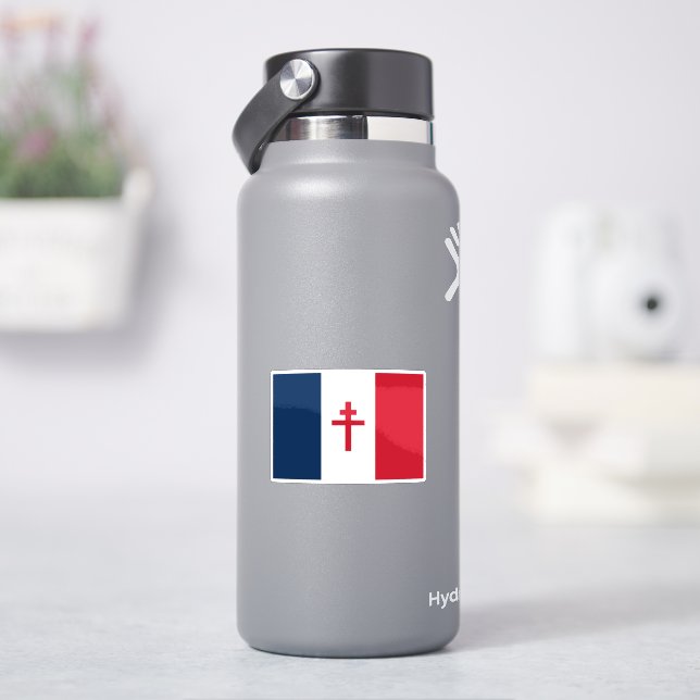 Flagge des Freien Frankreichs Aufkleber (HydroFlask)