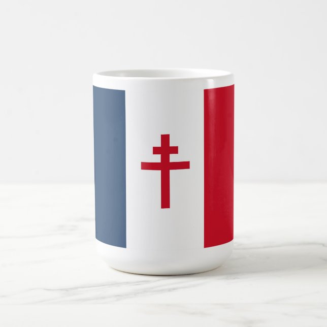 Flagge des Freien Frankreichs Kaffeetasse (Mittel)