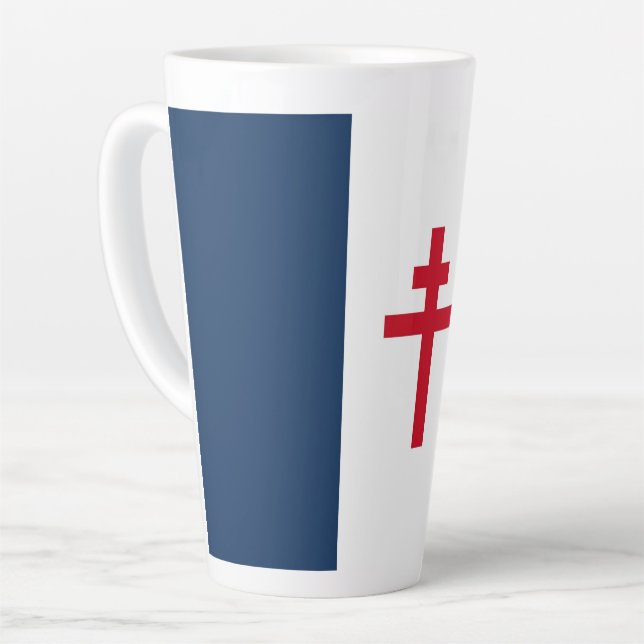 Flagge des Freien Frankreichs Milchtasse (Linke Ecke)