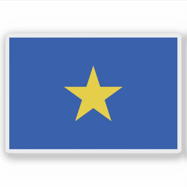 Flagge des Freistaates Kongo (1885–1908) Aufkleber (Vorderseite)