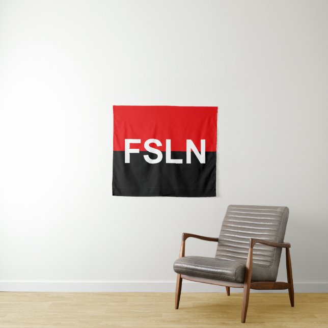 Flagge des FSLN Wandteppich (Beispiel (Horizontal))