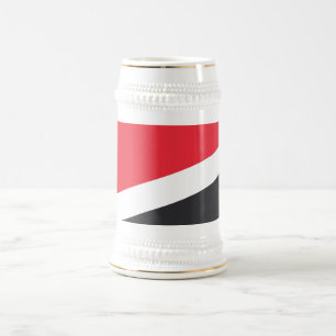 Flagge des Fürstentums Sealand Bierglas