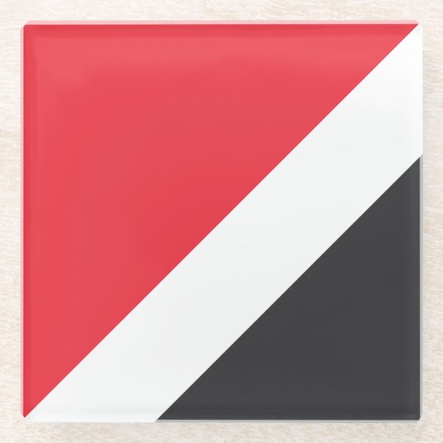 Flagge des Fürstentums Sealand Glasuntersetzer (Vorderseite)