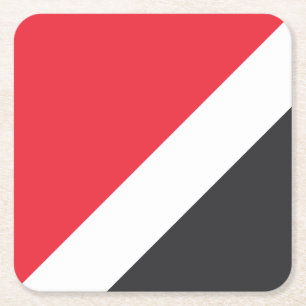 Flagge des Fürstentums Sealand Rechteckiger Pappuntersetzer