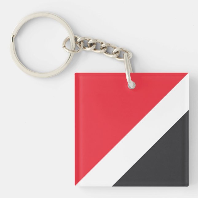 Flagge des Fürstentums Sealand Schlüsselanhänger (Vorderseite)