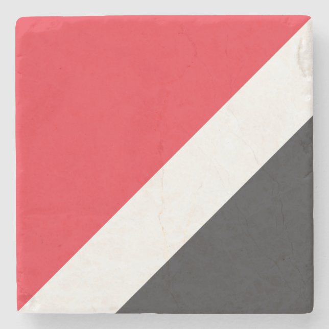 Flagge des Fürstentums Sealand Steinuntersetzer (Vorderseite)