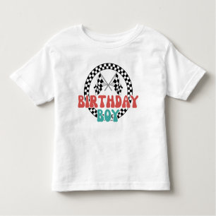 Flagge des Geburtstags Boy Checkerboard Racing Kleinkind T-shirt
