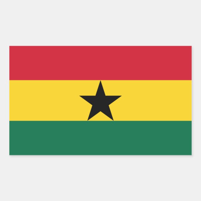Flagge des Ghana-Sticker Rechteckiger Aufkleber (Vorderseite)