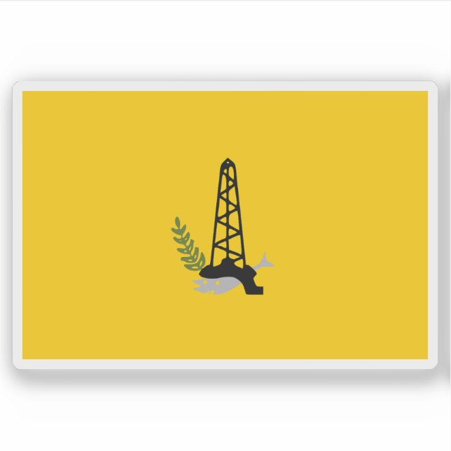 Flagge des Gouverneurs von Nordsinai (neu), Ägypte Aufkleber (Vorderseite)