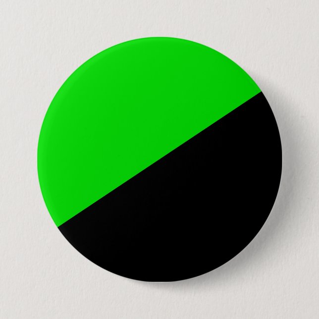 Flagge des grünen Anarchismus Button (Vorderseite)