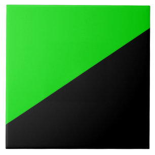 Flagge des grünen Anarchismus Fliese