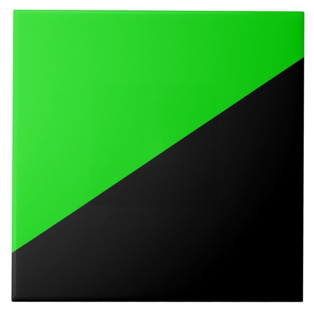 Flagge des grünen Anarchismus Fliese (Vorderseite)