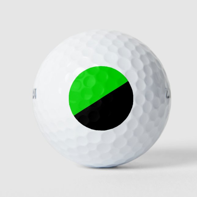 Flagge des grünen Anarchismus Golfball (Vorderseite)