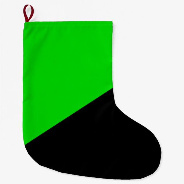 Flagge des grünen Anarchismus Großer Weihnachtsstrumpf (Vorderseite)