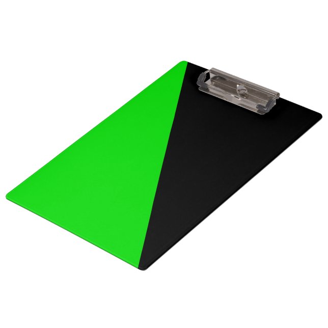 Flagge des grünen Anarchismus Klemmbrett (Schrägansicht)