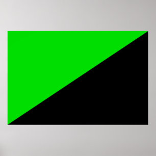 Flagge des grünen Anarchismus Poster