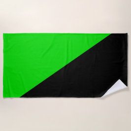 Flagge des grünen Anarchismus Strandtuch