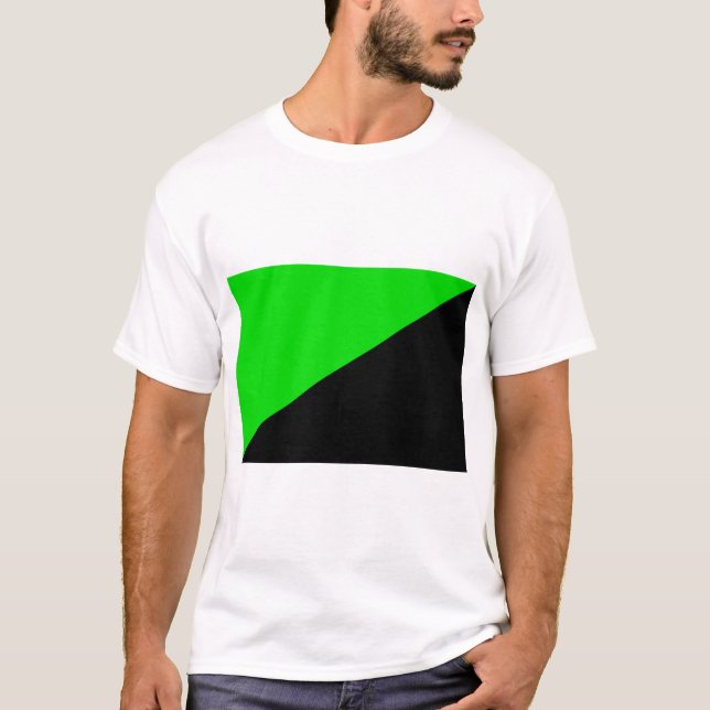 Flagge des grünen Anarchismus T-Shirt (Vorderseite)