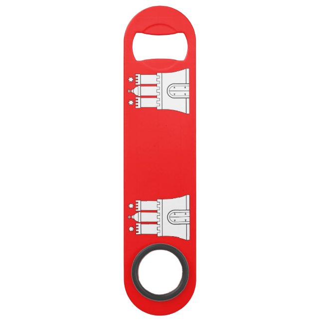 Flagge des Hamburger Bar Keys Speed Flaschenöffner (Vorderseite)