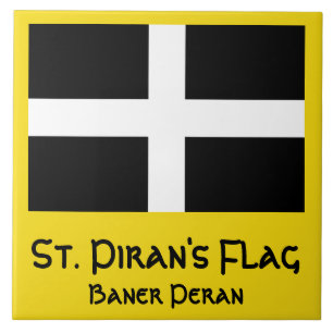 Flagge des hl. Piran Fliese