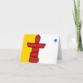 Flagge des Hoheitsgebiets von Nunavut Karte