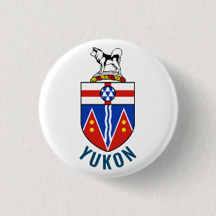 Flagge des Hoheitsgebiets von Yukon - Kanada Button