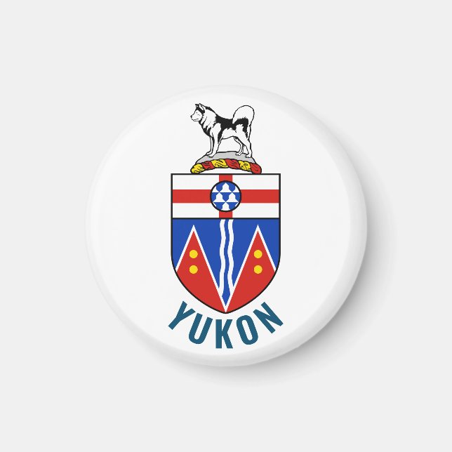 Flagge des Hoheitsgebiets von Yukon - Kanada Magnet (Vorne)