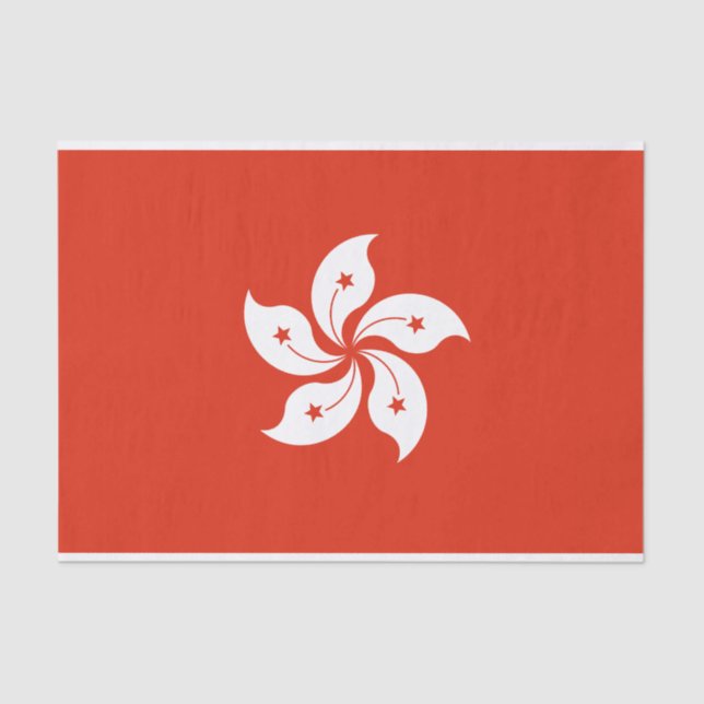 Flagge des Hongkonger Gewebspapiers Seidenpapier (Vorderseite)