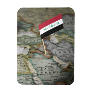 Flagge des Irak auf Karte Magnet