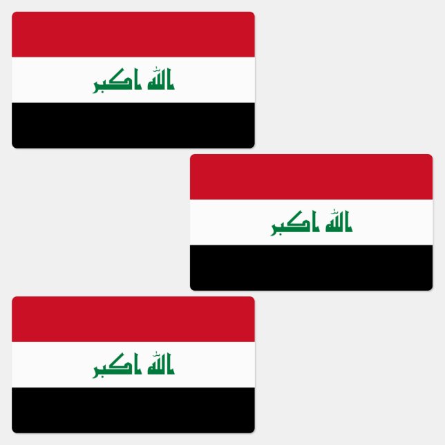 Flagge des Irak Etiketten (Gruppe)