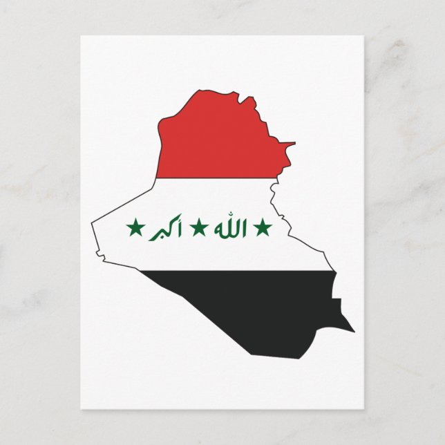 Flagge des Irak Postkarte (Vorderseite)