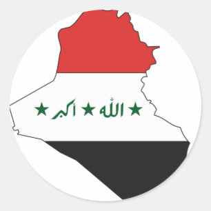 Flagge des Irak Runder Aufkleber