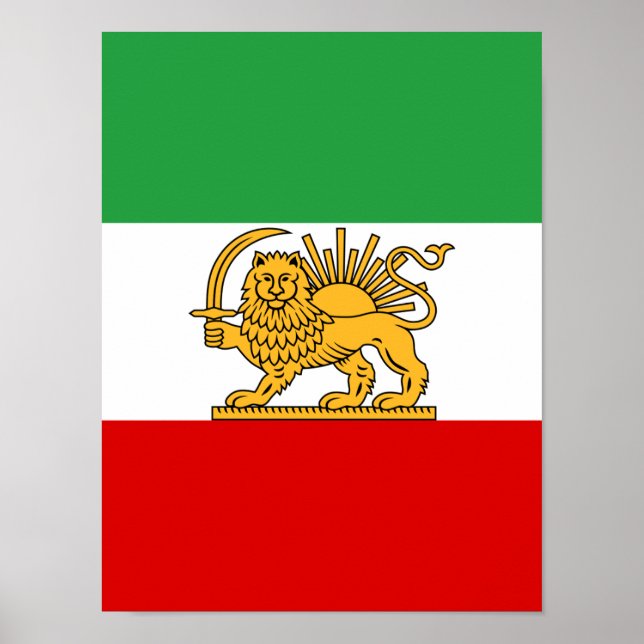 Flagge des Iran (1964–1980) Poster (Vorne)