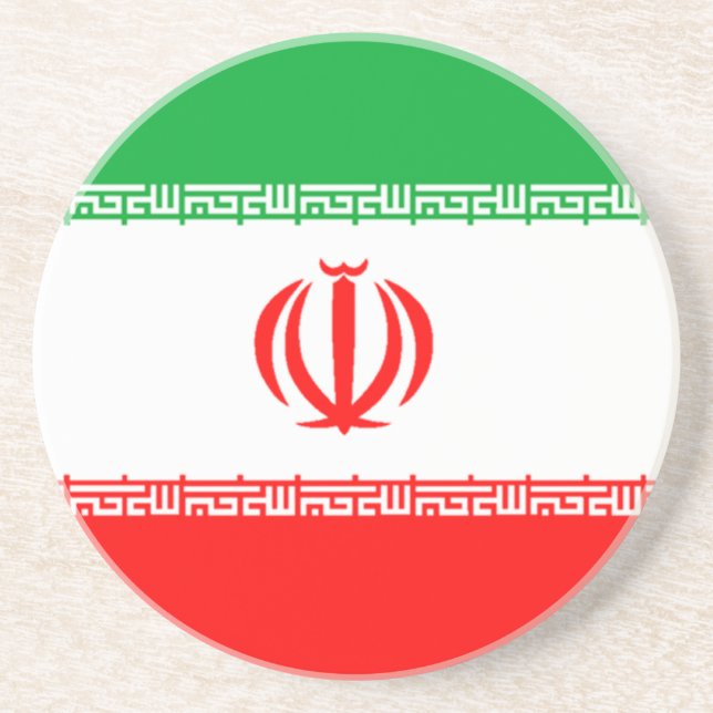 Flagge des Iran Getränkeuntersetzer (Vorne)