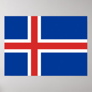 Flagge des isländischen Posters Poster
