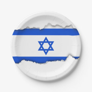 Flagge des Israelis Pappteller