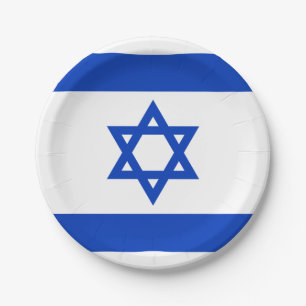 Flagge des israelischen Papiers Teller
