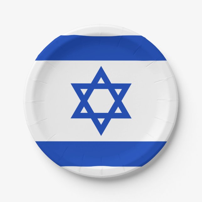 Flagge des israelischen Papiers Teller (Vorderseite)